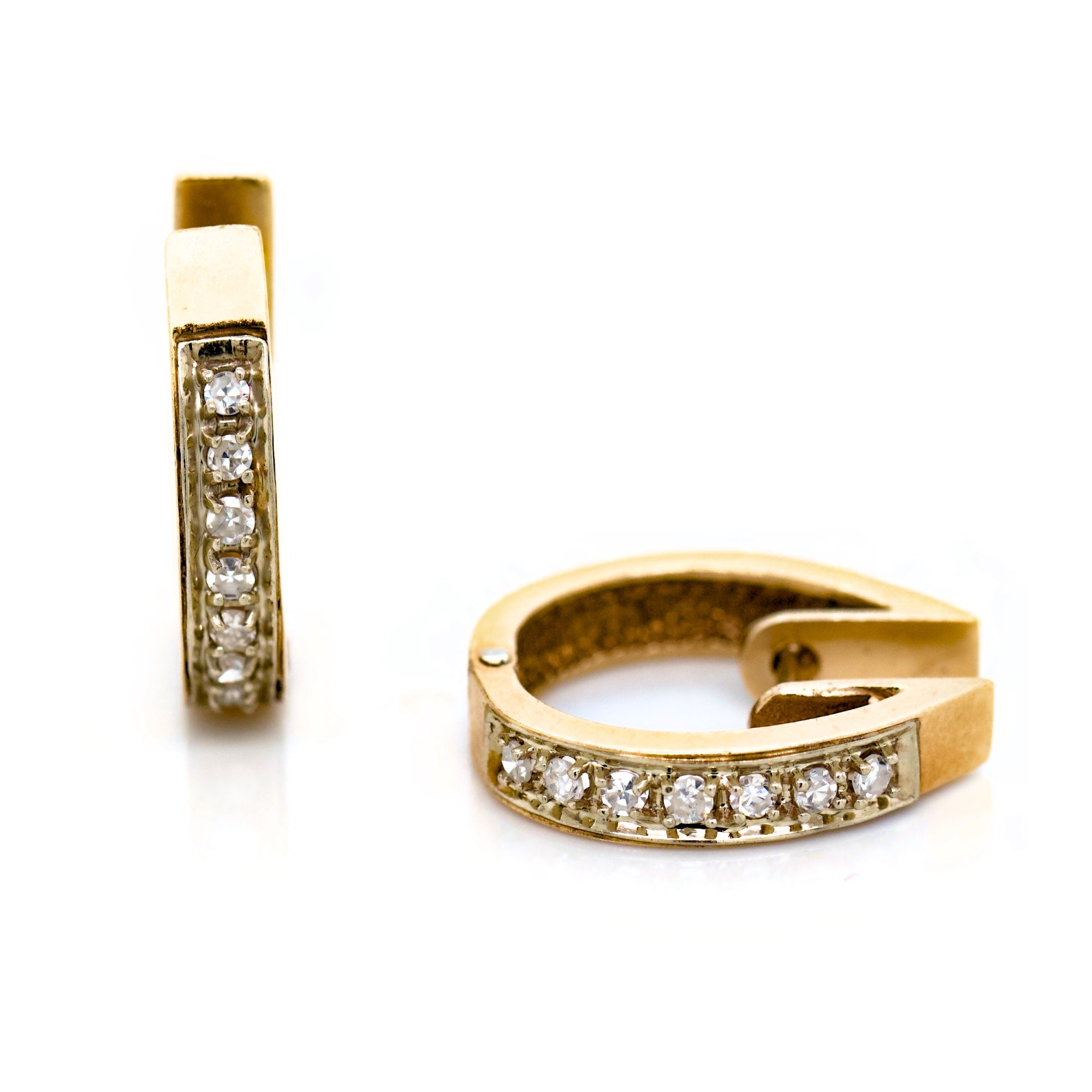 Diamond Huggie Earrings