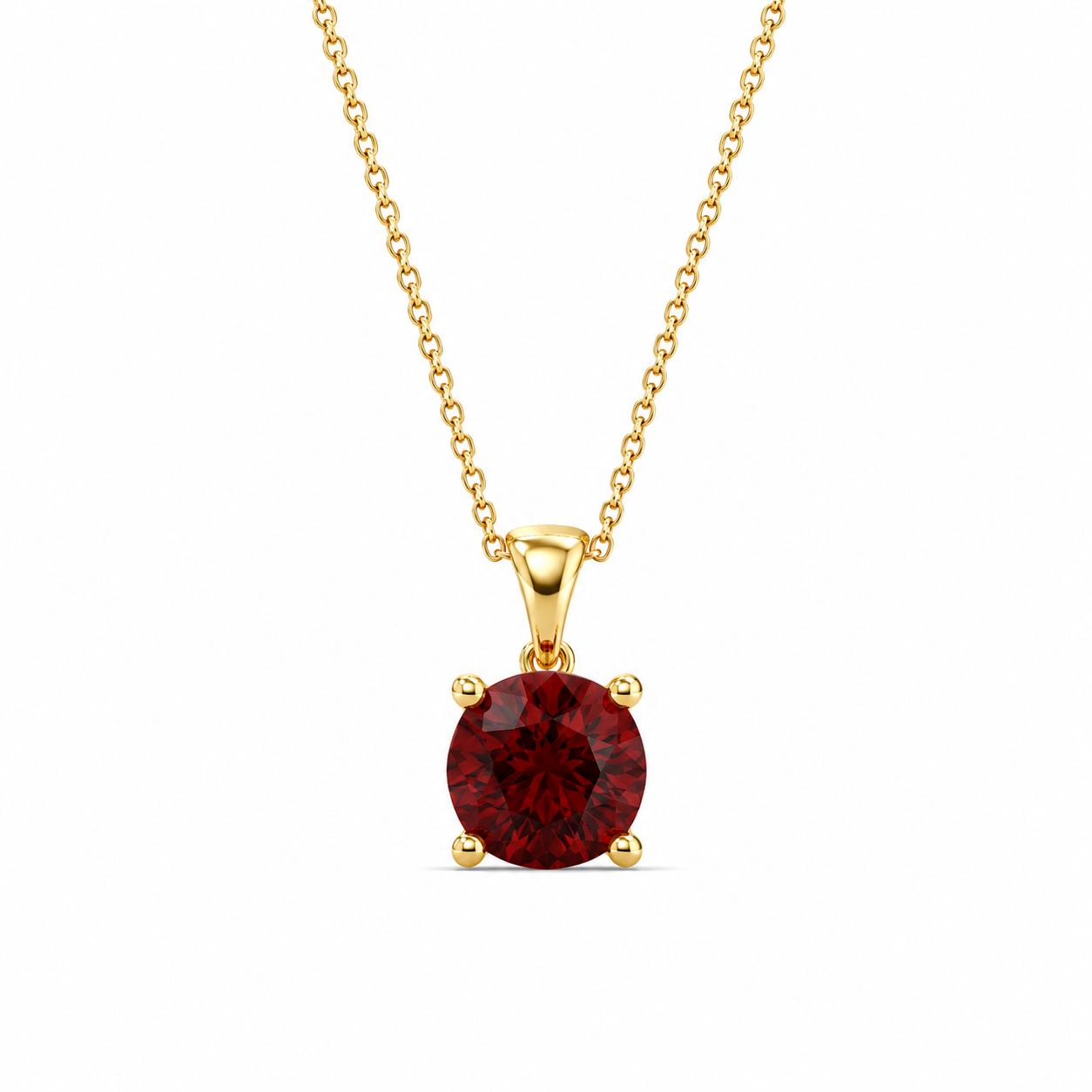 Cushion Cut Birthstone Necklace