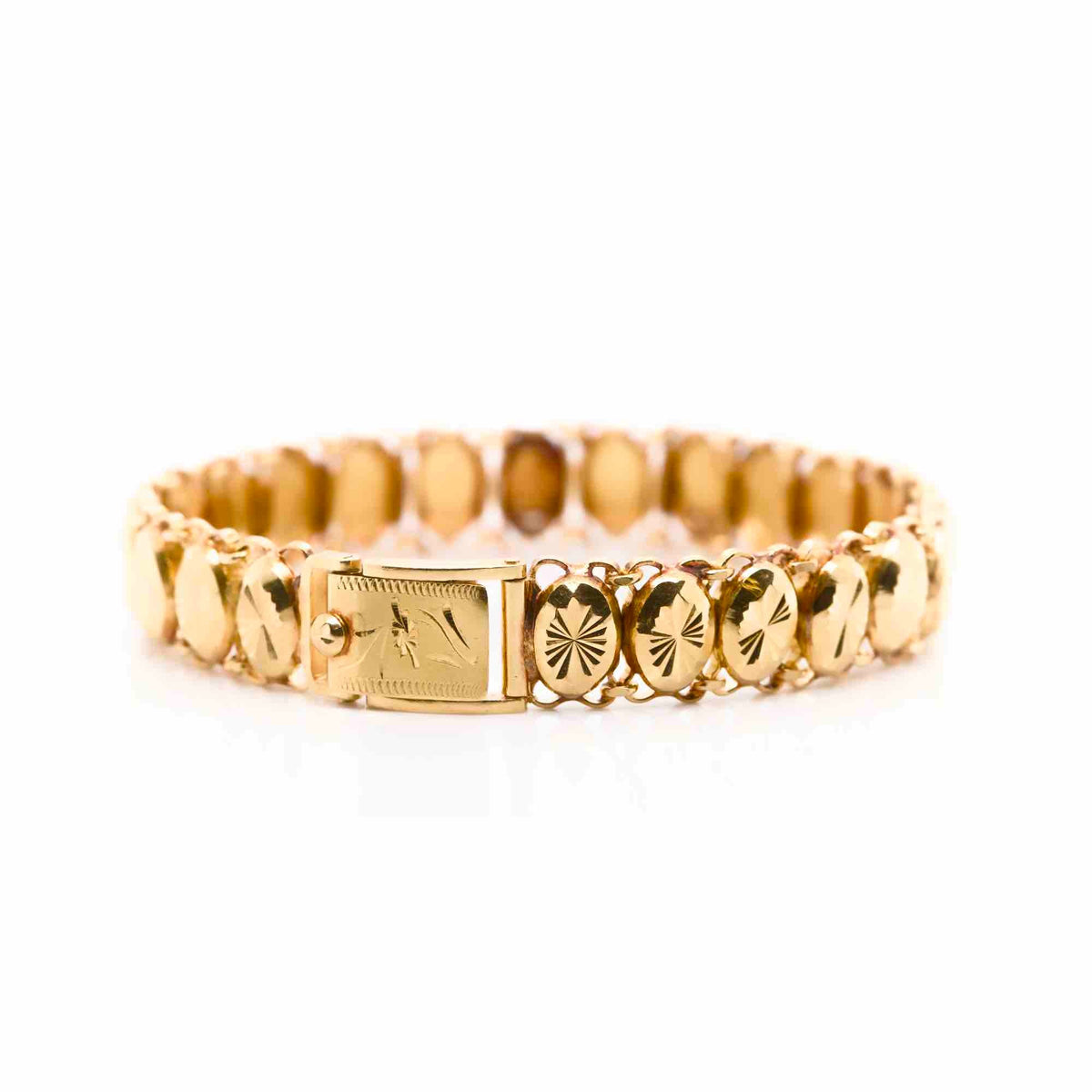 Oval Patterned Bracelet