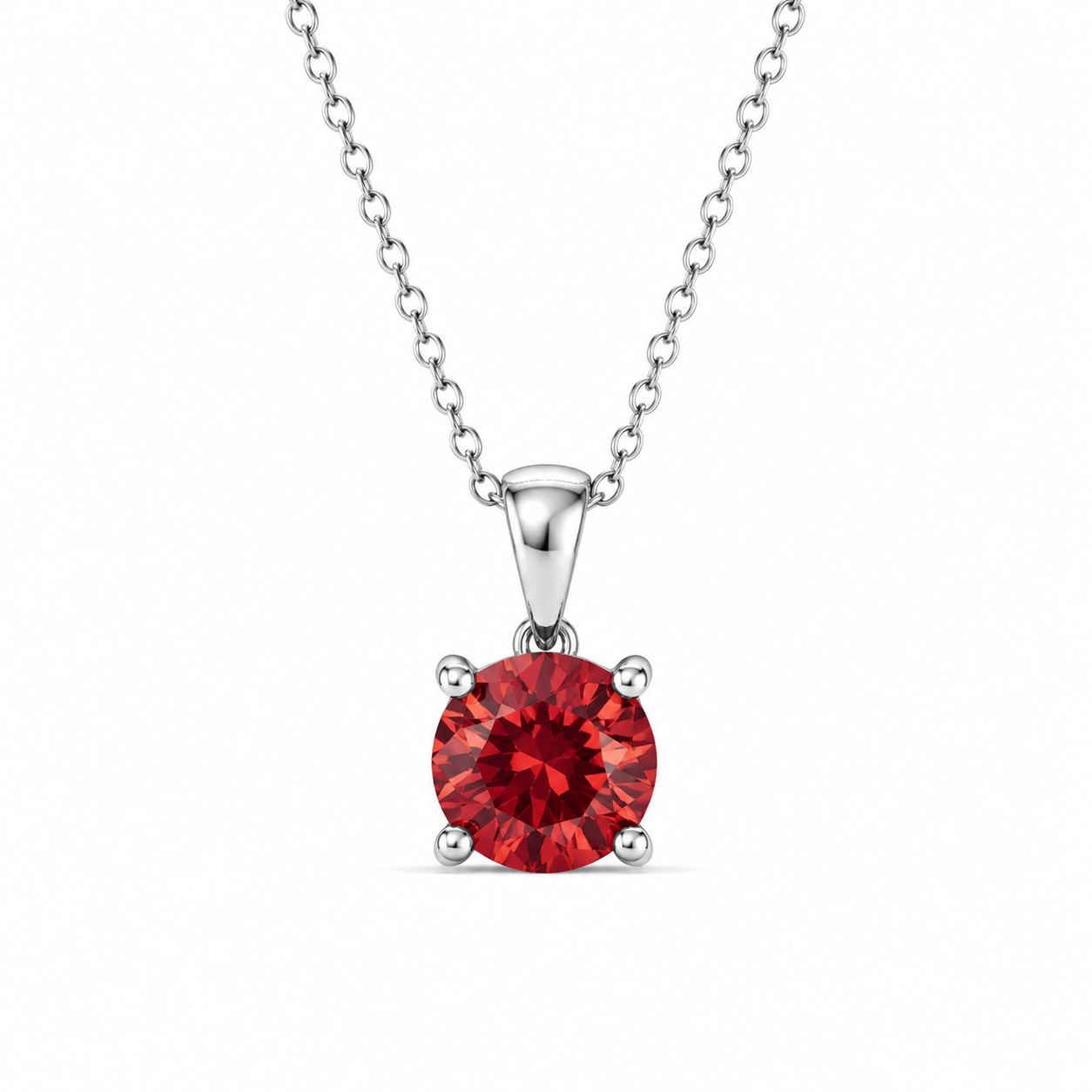 Cushion Cut Birthstone Necklace