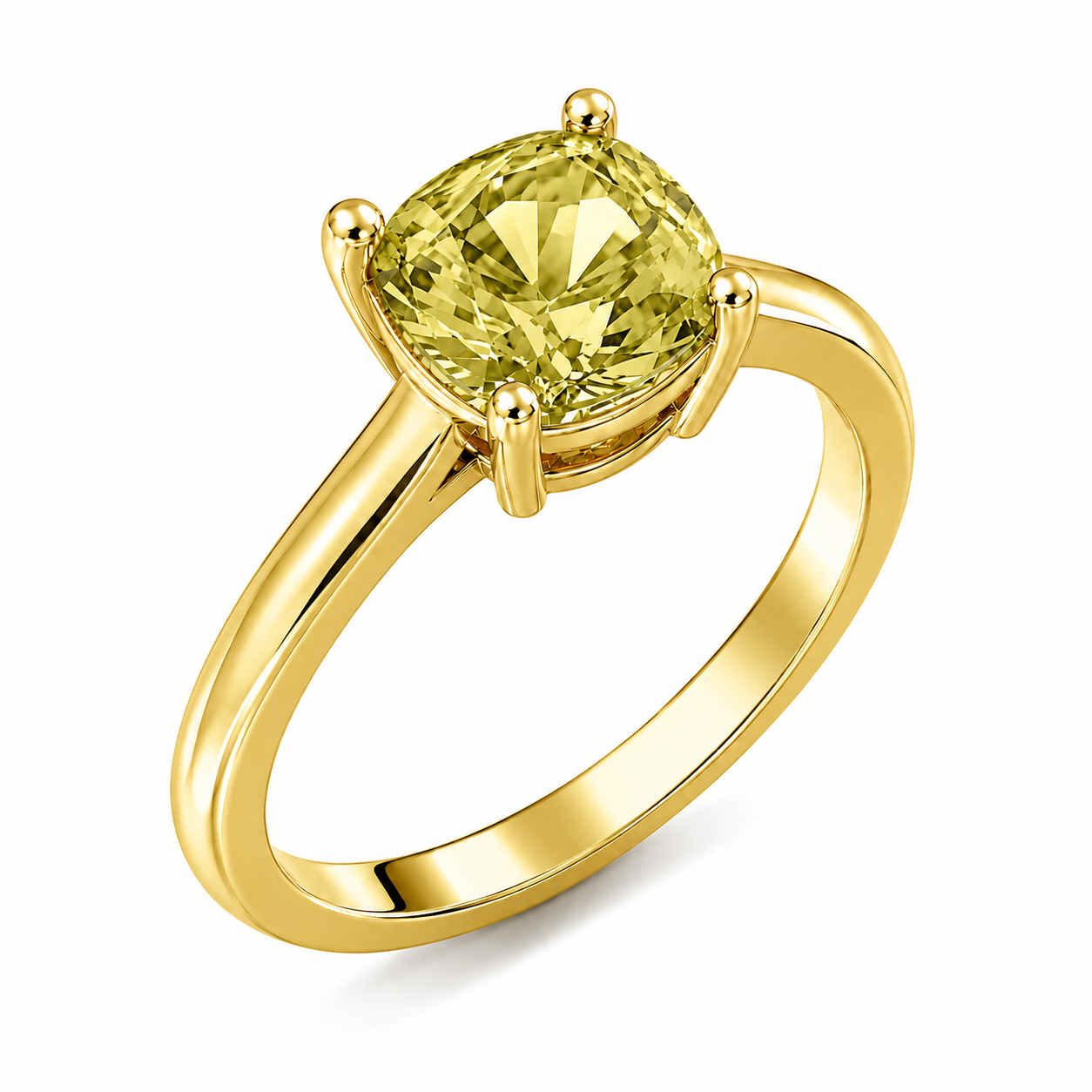 Cushion Cut Birthstone Ring