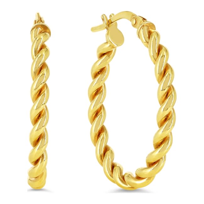 Twisted Oval Hoop