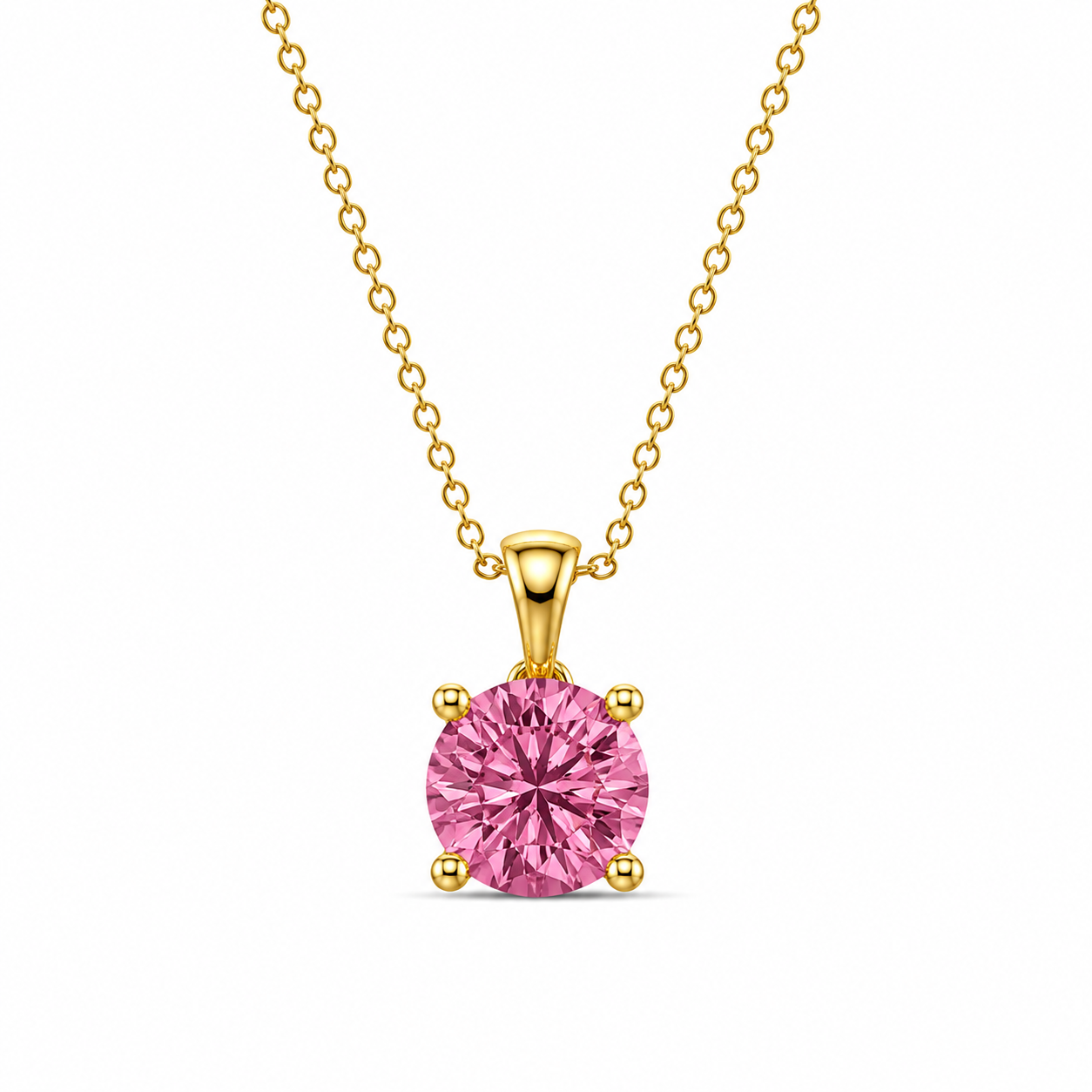 Cushion Cut Birthstone Necklace