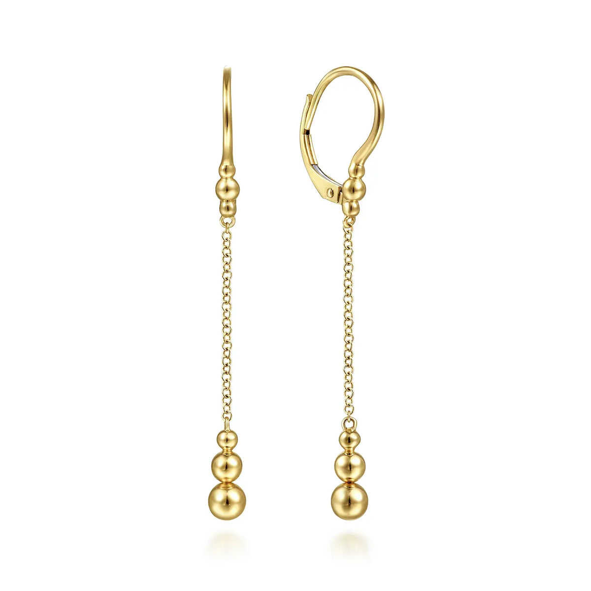 Bujukan Beaded Long Chain Drop Earrings