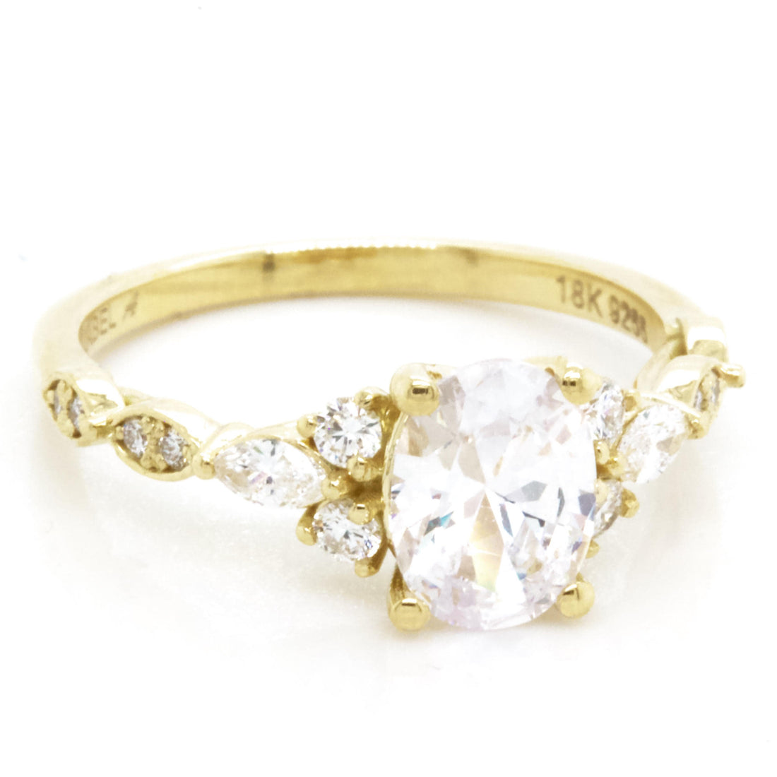 Vintage Oval Diamond Engagement Ring