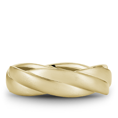 Noam Carver Frosted Intertwined Wedding Band