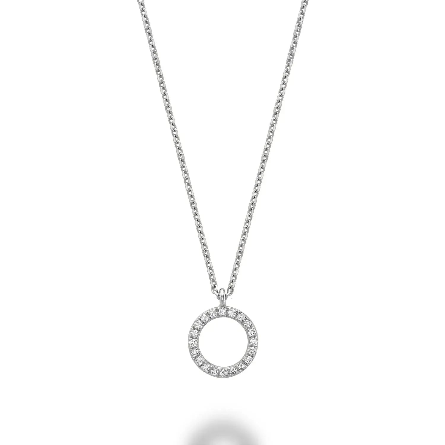 Diamond Open Circle Necklace