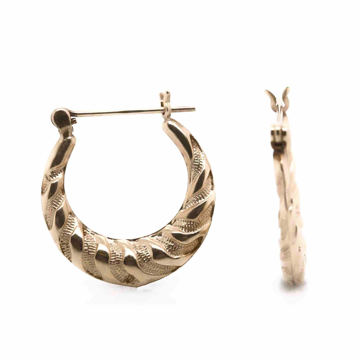 Diamond Cut Hoop