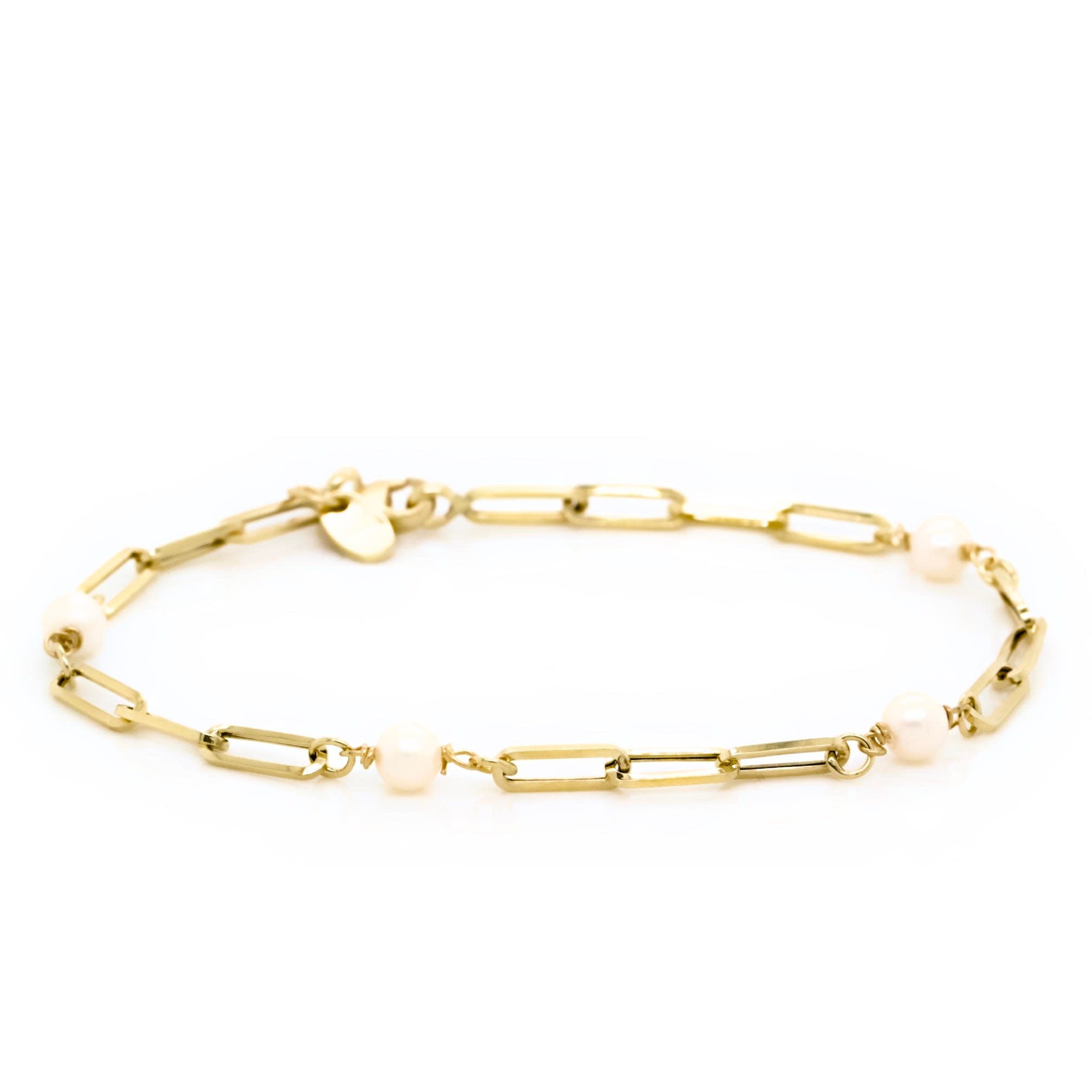 Pearl Paperclip Bracelet