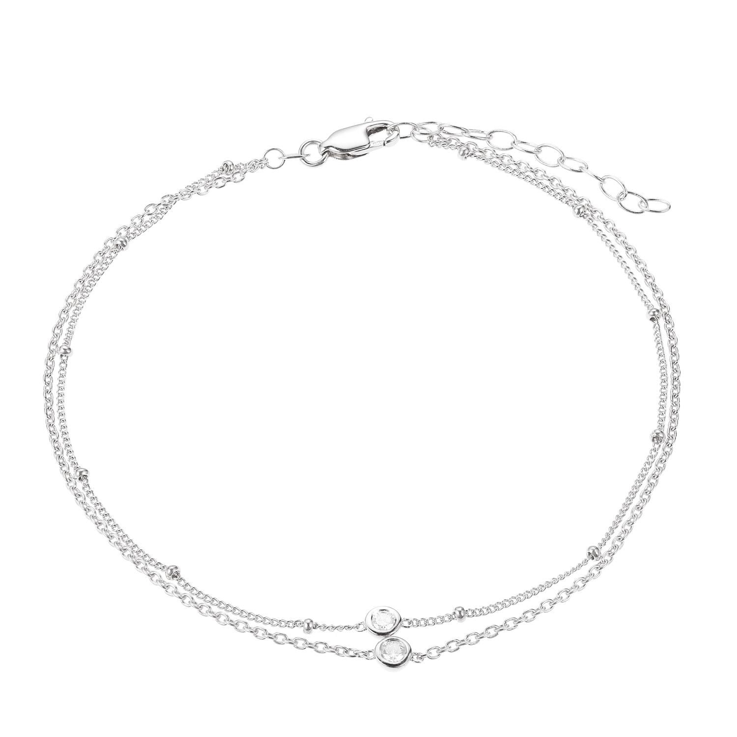 Double Strand Bezel Anklet