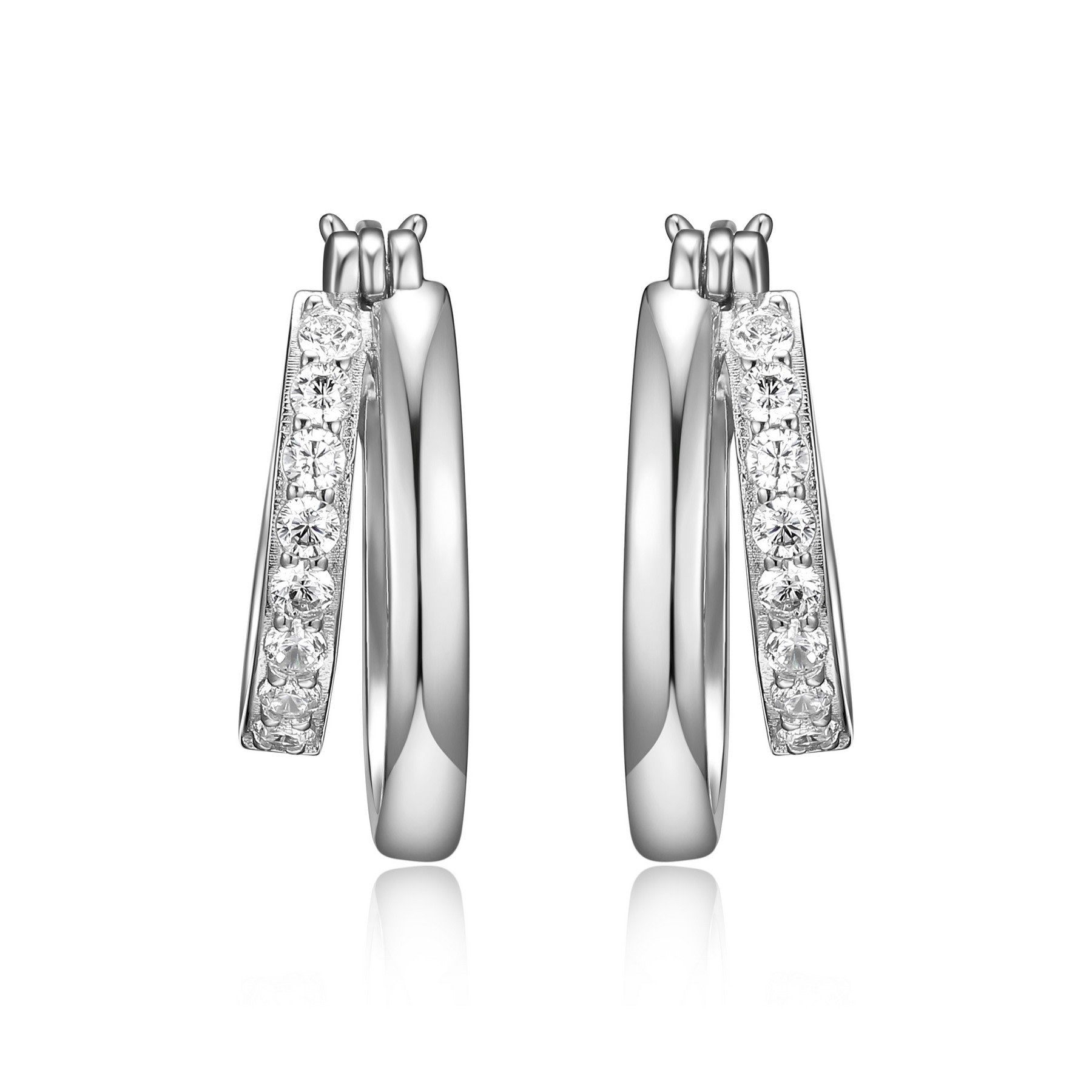 Cubic Zirconia Double Hoop