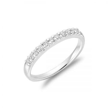 14k White Gold Semi-Eternity Ring