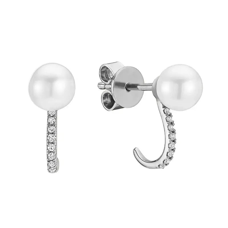 Diamond & Pearl Earrings