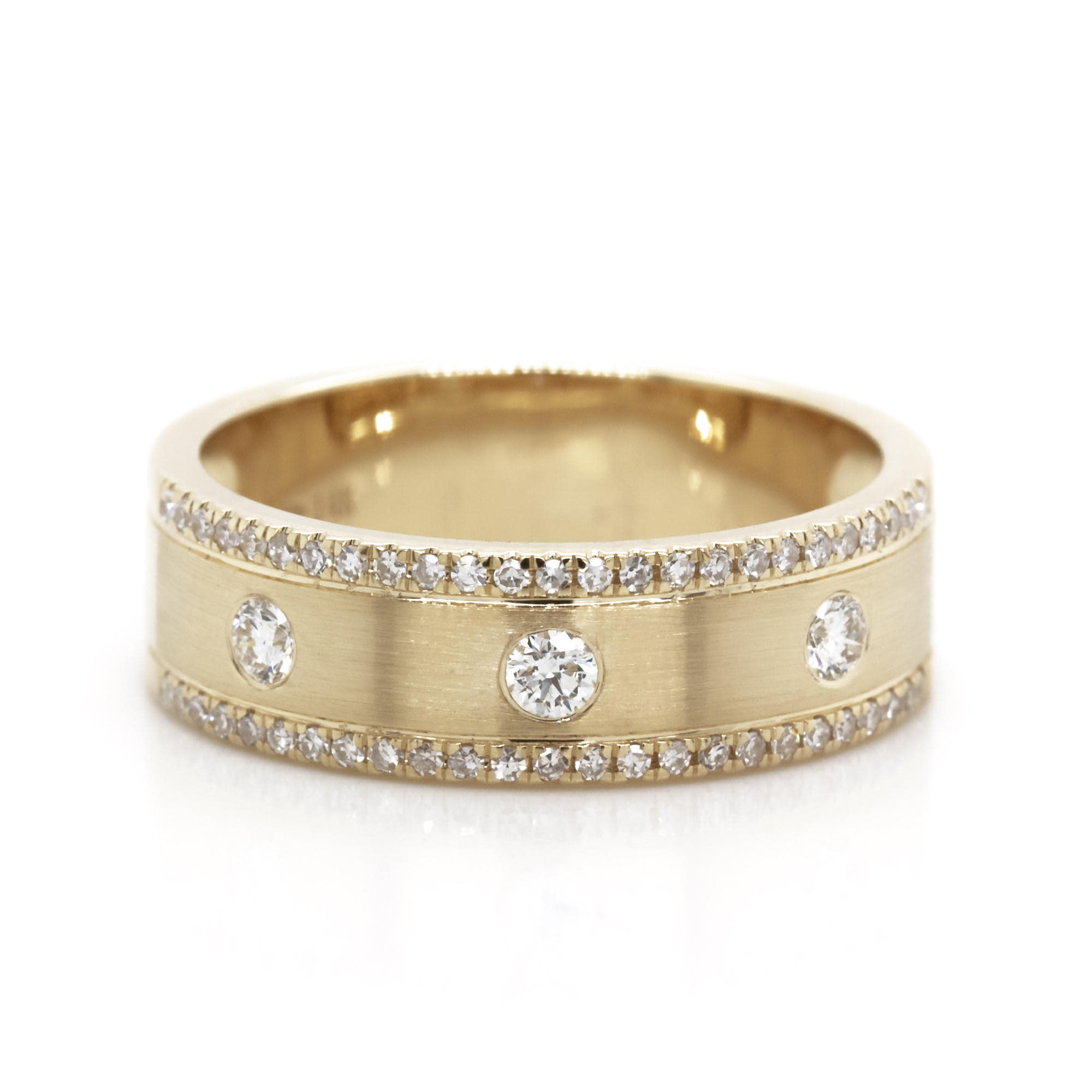 14k Yellow Gold Diamond Fashion Ring
