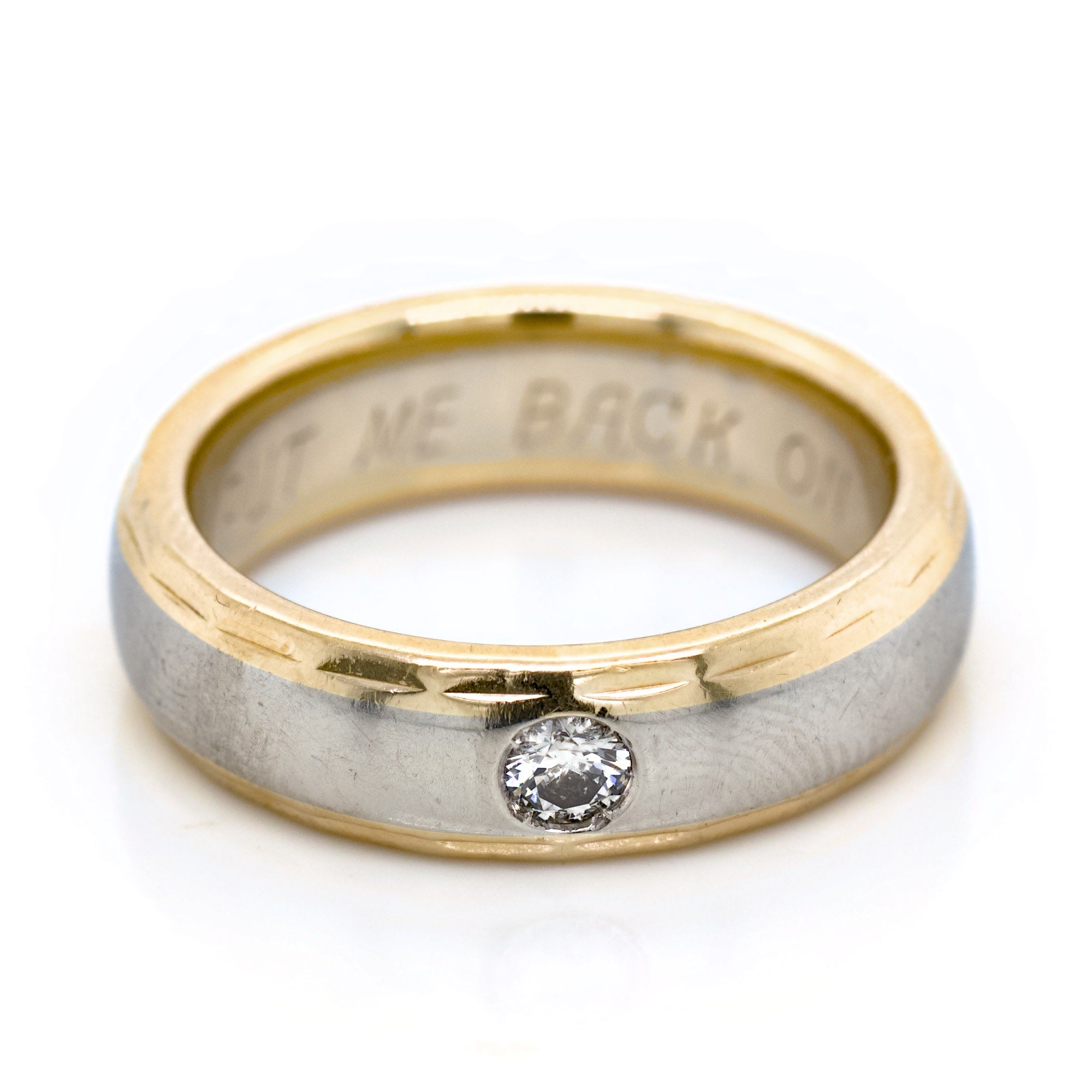Two-Tone Diamond Band