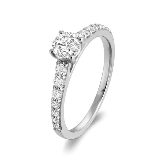 14k White Gold 0.45 Diamond Engagement Ring