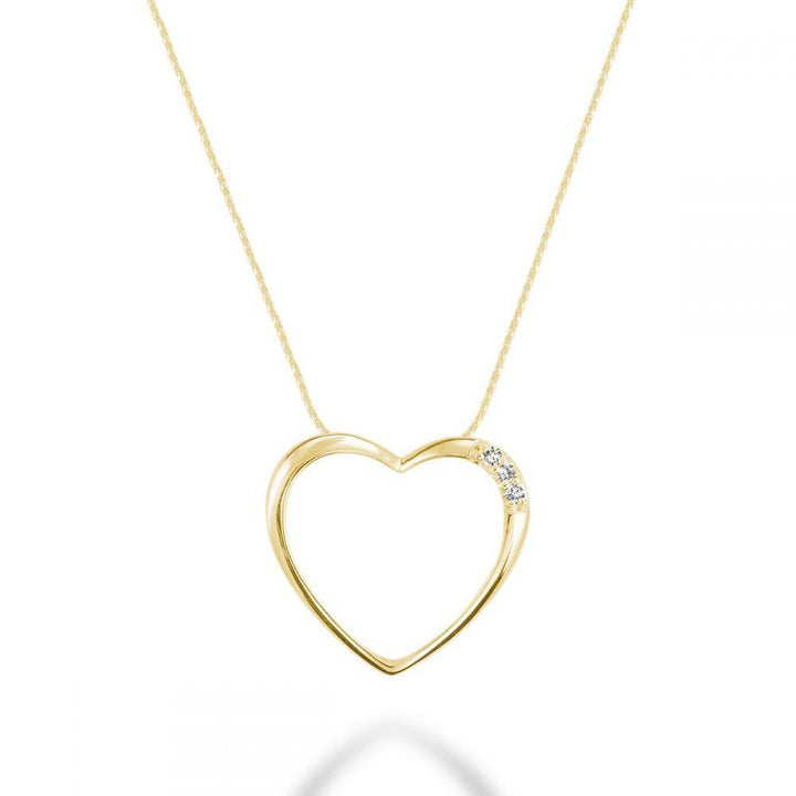 RNB 10K GOLD HEART DIAMOND NECKLACE - Appelts Diamonds