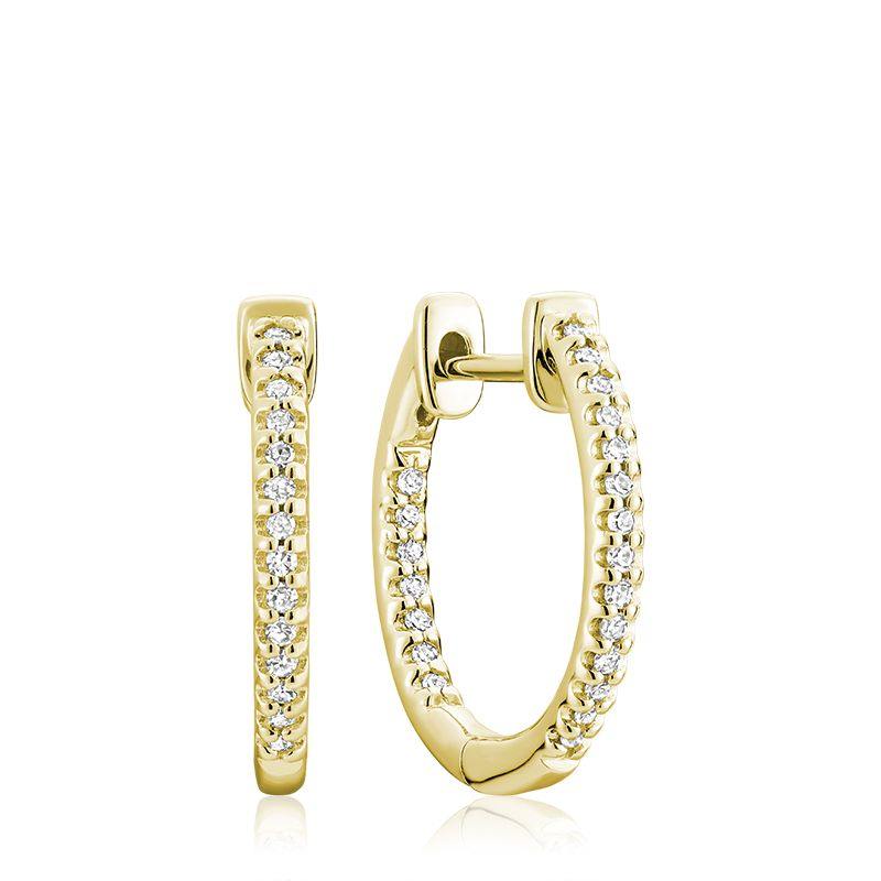 RNB 10K GOLD 0.16CTW DIAMOND INSIDE OUT HOOP EARRINGS - Appelts Diamonds