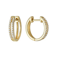10K Gold Split Shank Diamond Earrings
