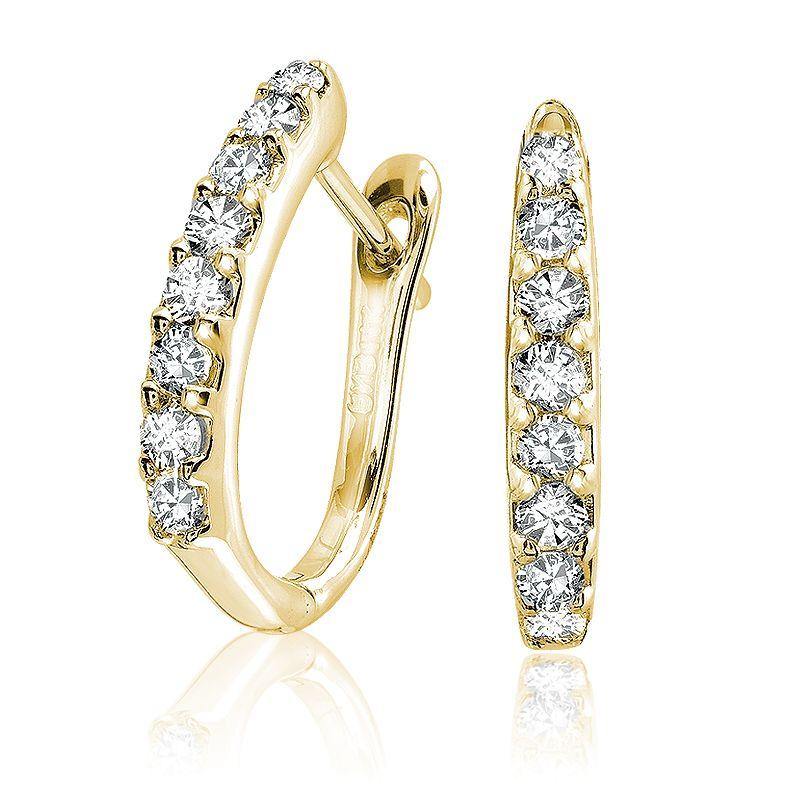 RNB 10K GOLD DIAMOND HUGGIE EARRINGS - Appelts Diamonds