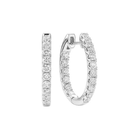 Diamond Hoop Earrings