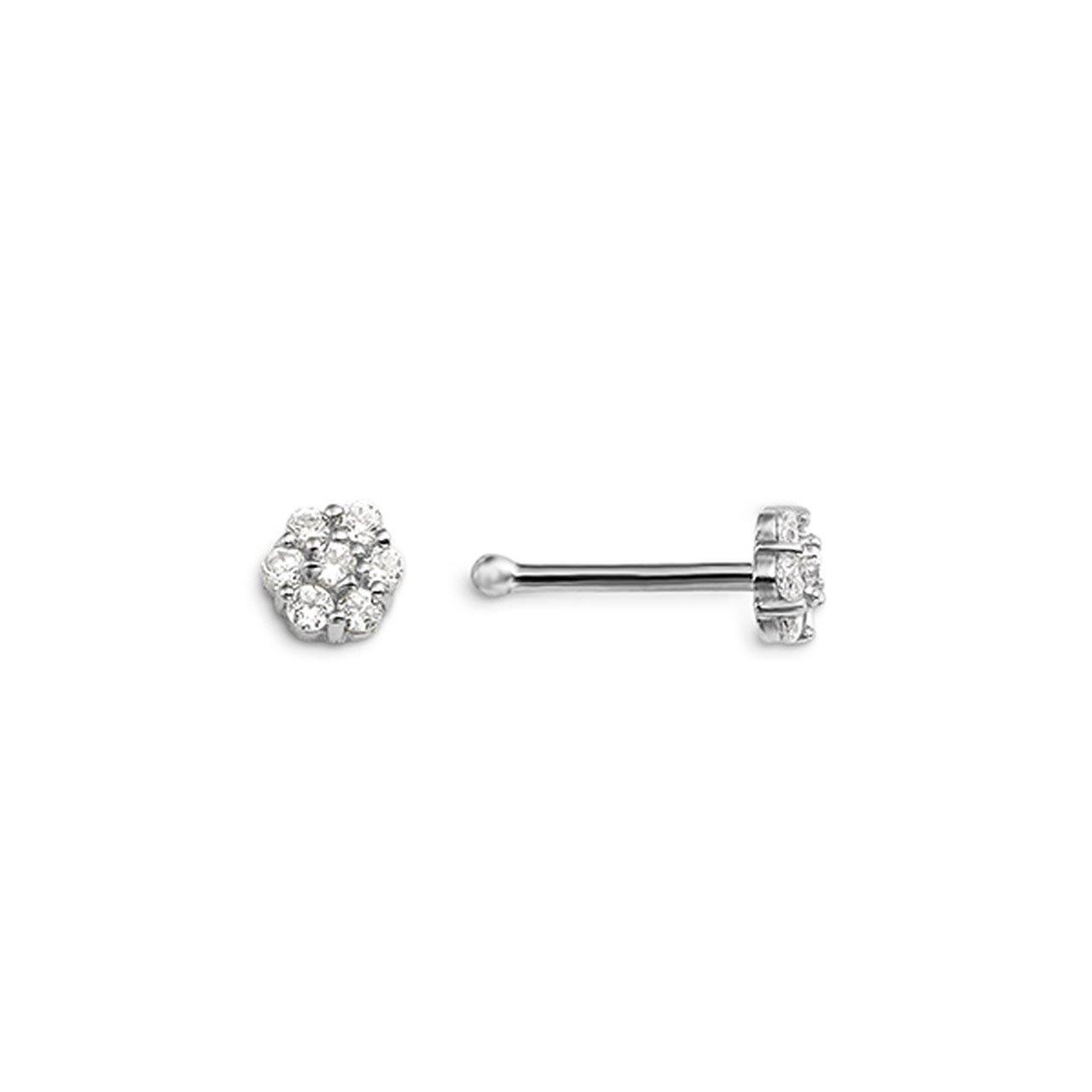 BELLA 14K GOLD NOSE STUD FLOWER WITH CZ - Appelt's Diamonds