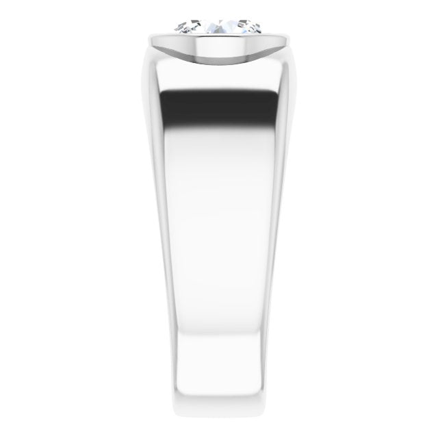 Men's Round Cut Engagement Ring