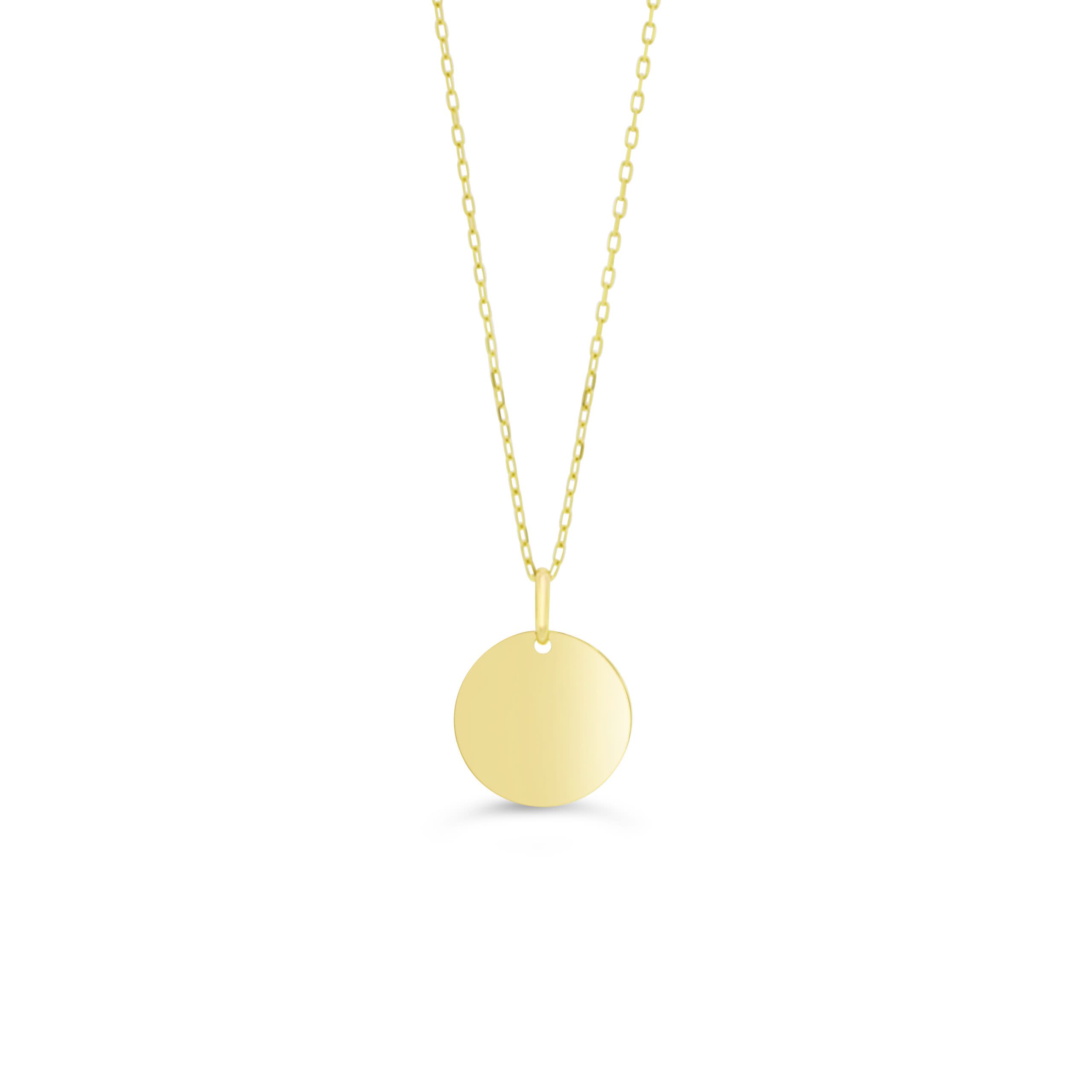 10K Gold Disc Necklace