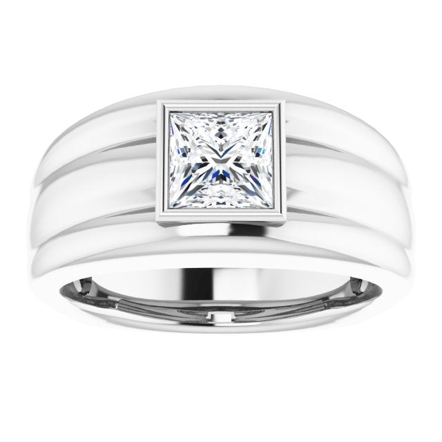 Men's Square Cut Engagement Ring