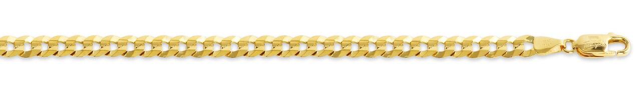 10K YELLOW GOLD CONCAVE CURB HEAVY CHAIN - Appelt's Diamonds