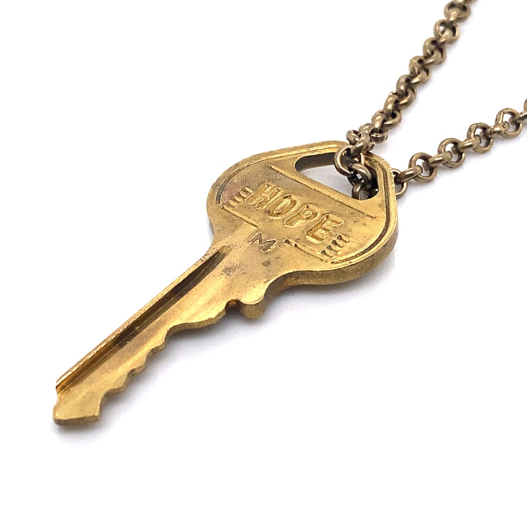 THE GIVING KEY ANTIQUE GOLD HOPE NECKLACE