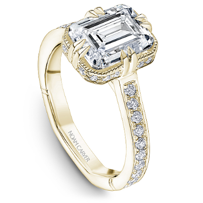 ATELIER YELLOW GOLD EMERALD CUT ENGAGEMENT RING - Appelts Diamonds