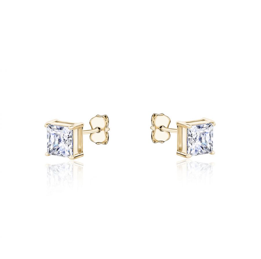 Princess Cubic Zirconia Studs