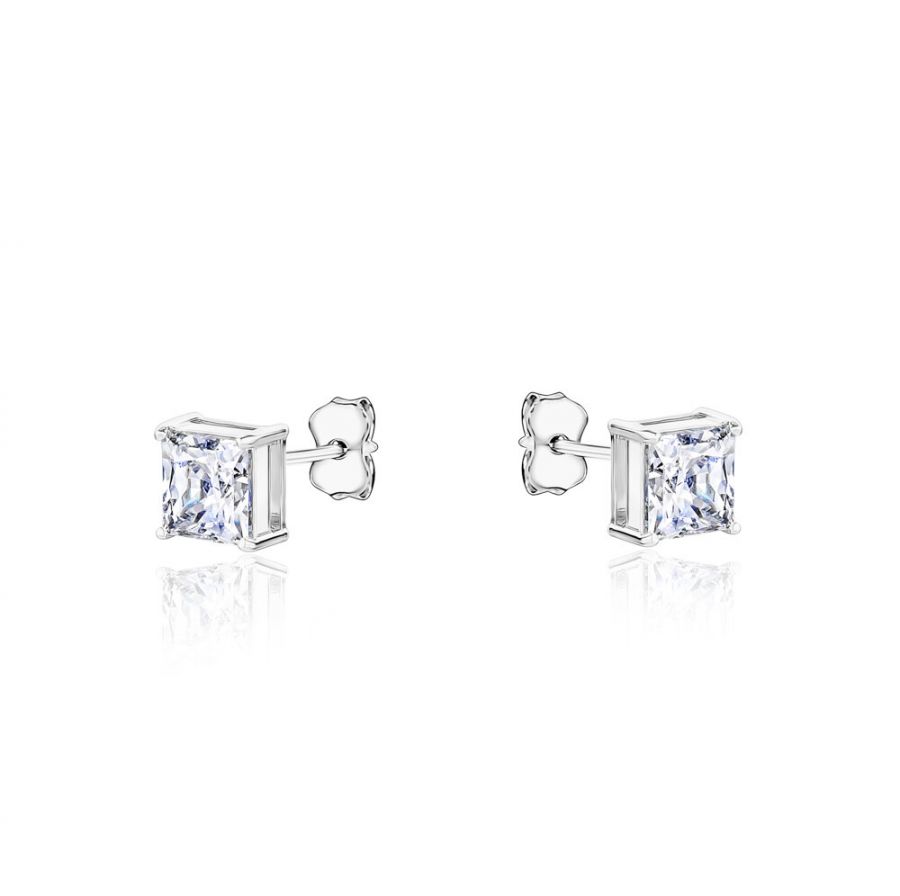 Princess Cubic Zirconia Studs