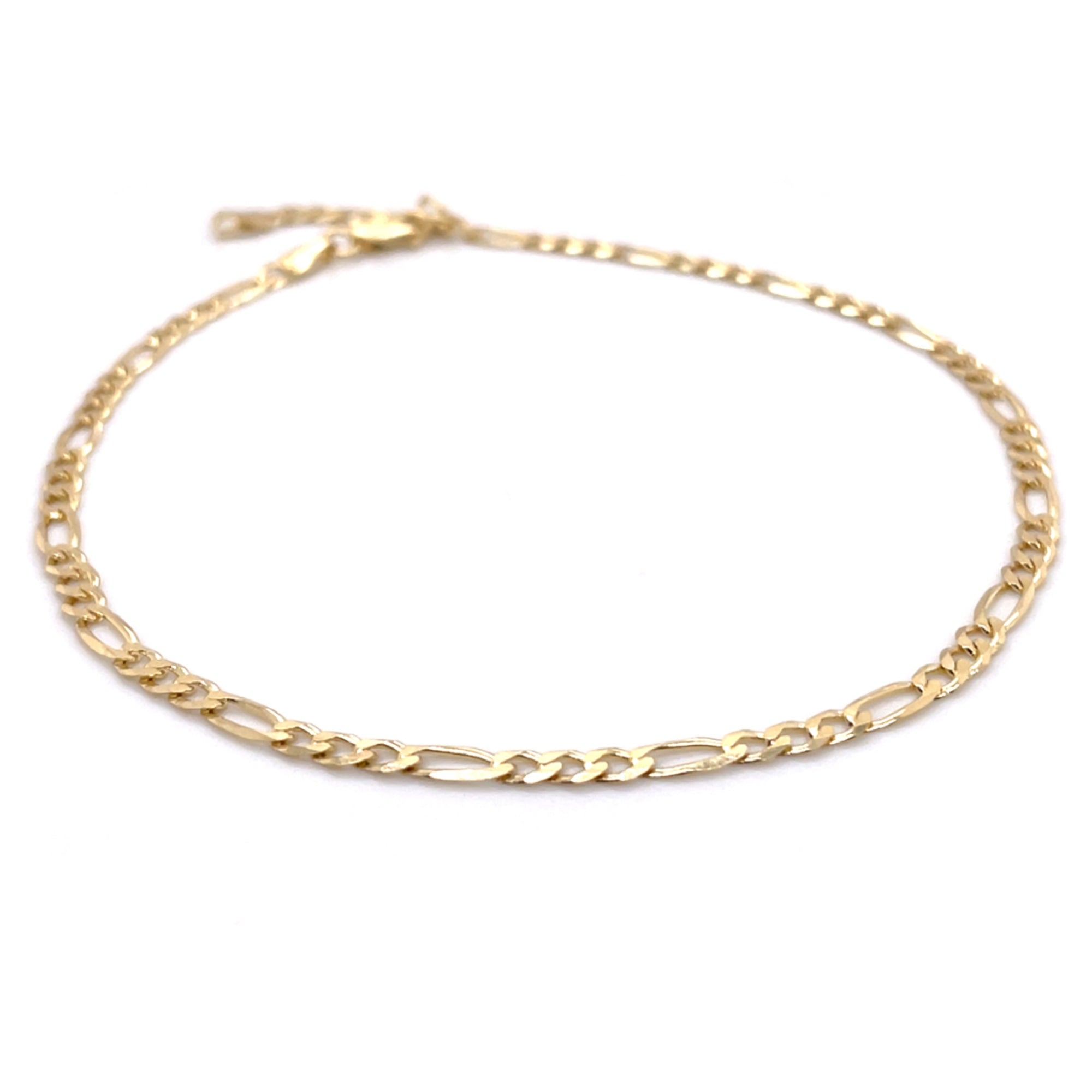 10k Yellow Gold Figaro Anklet