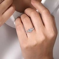 Gabriel & Co 14k White Gold Five Stone Engagement Ring