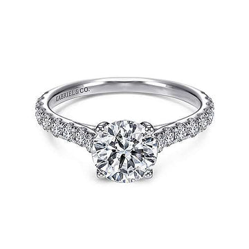 Gabriel & Co 18k White Gold Diamond Engagement Ring