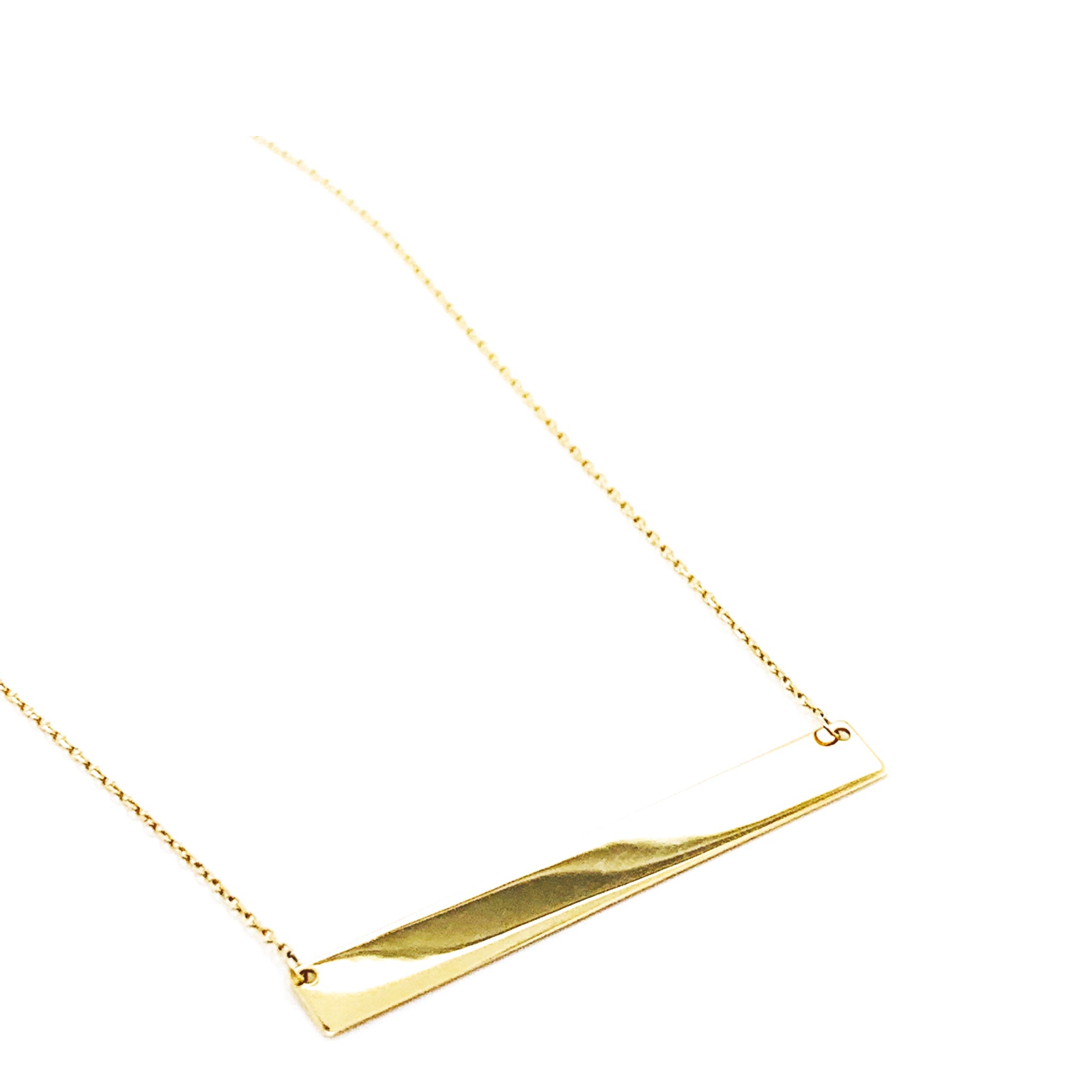 10K Gold Bar Necklace