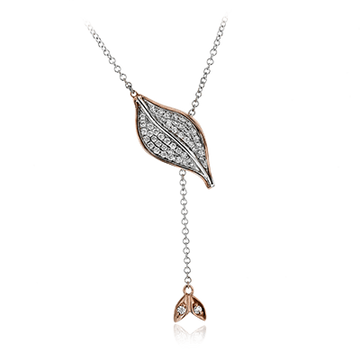 18KWR SIMON G DIAMOND LEAF NECKLACE - Appelt's Diamonds