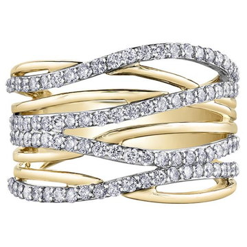 10K YELLOW AND WHITE GOLD 1.00CTW DIAMOND RING - Appelt's Diamonds