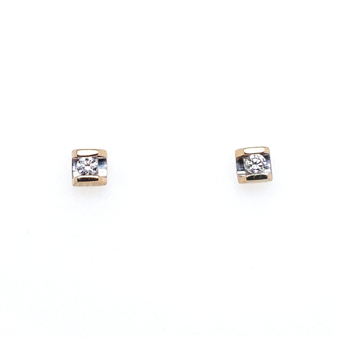 Forever Jewellery 10K Yellow Gold Diamond Earrings