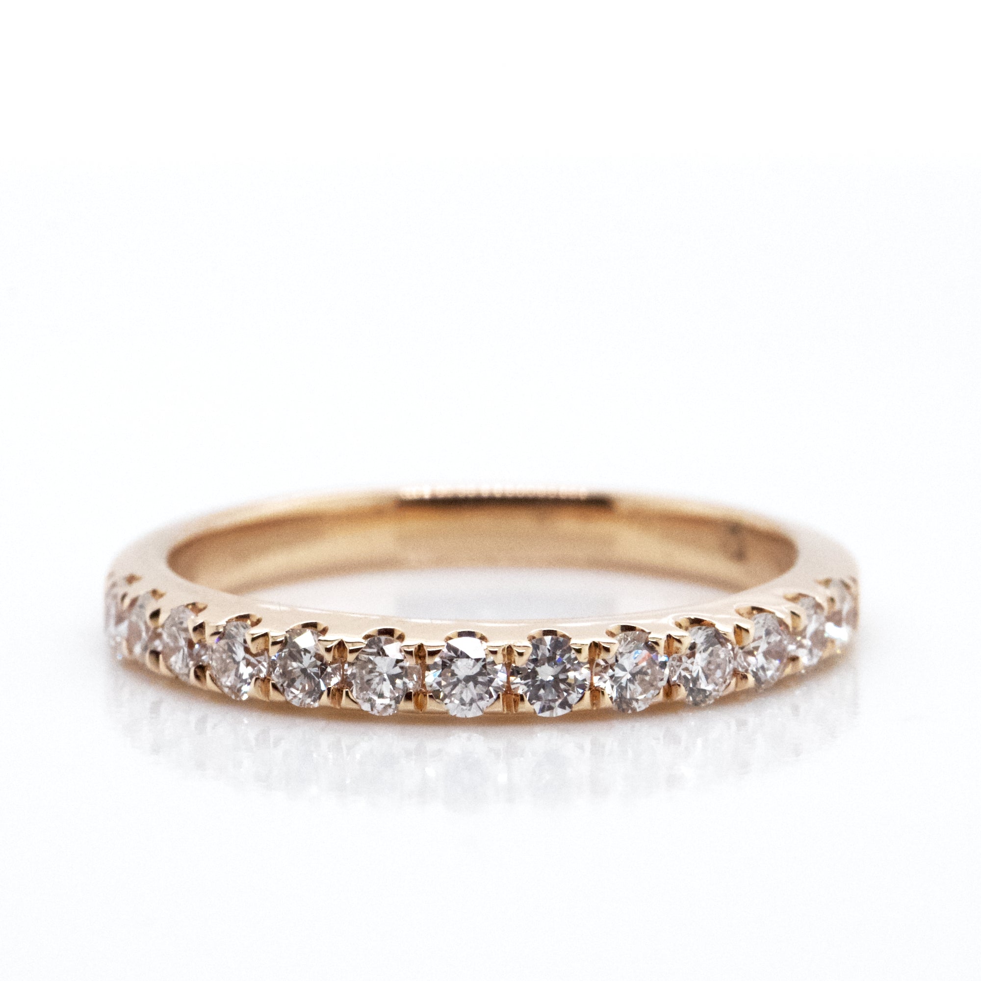 14k White Gold & Diamond Ladies Band