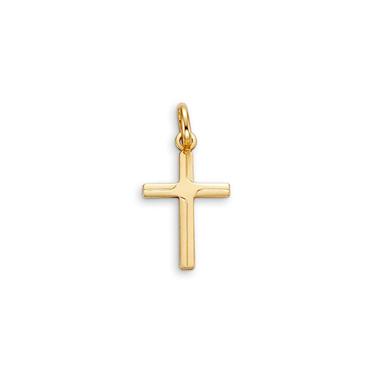 10K GOLD CROSS PENDANT 15MM - Appelt's Diamonds