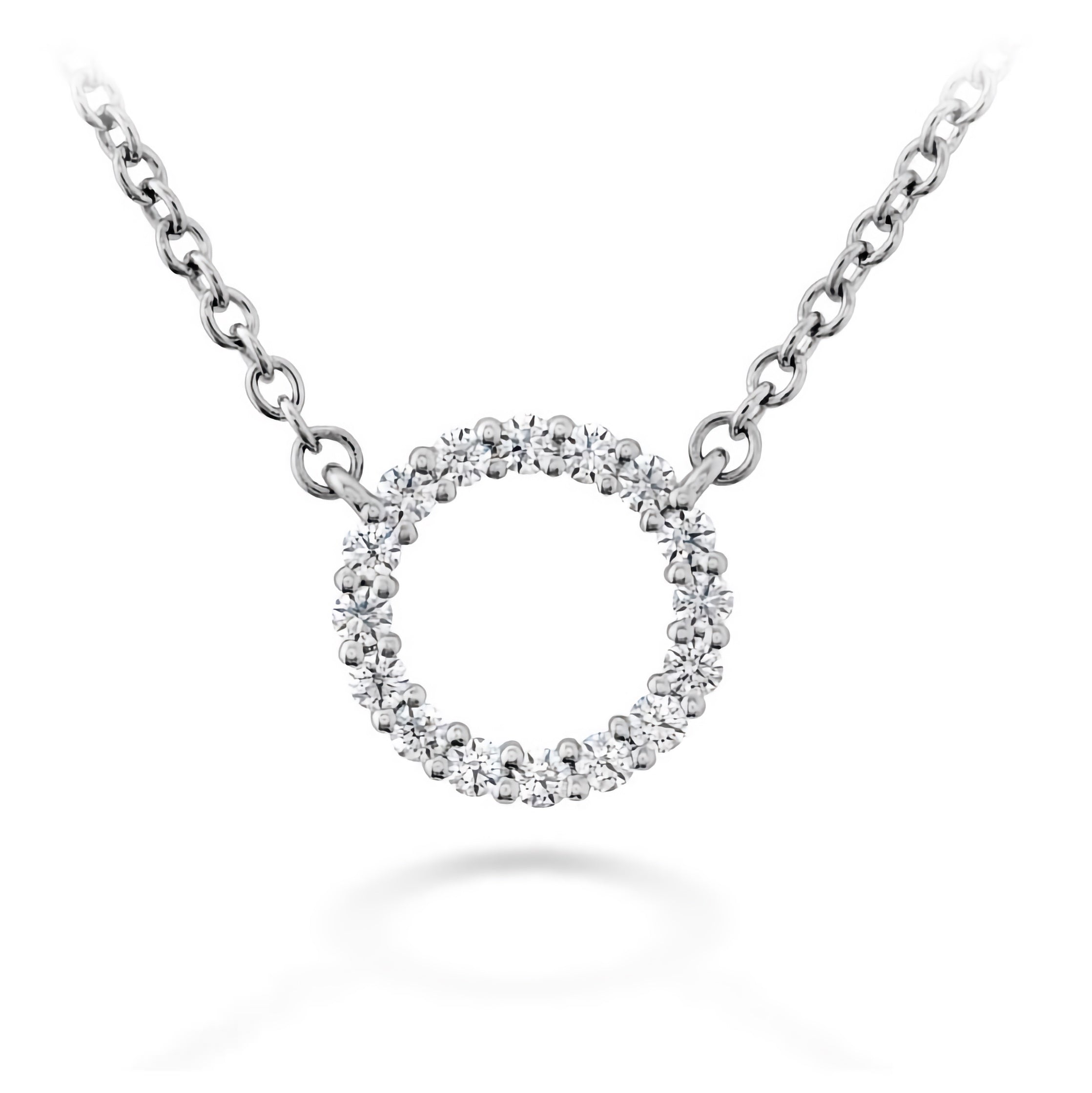 Diamond Circle Pendant Necklace