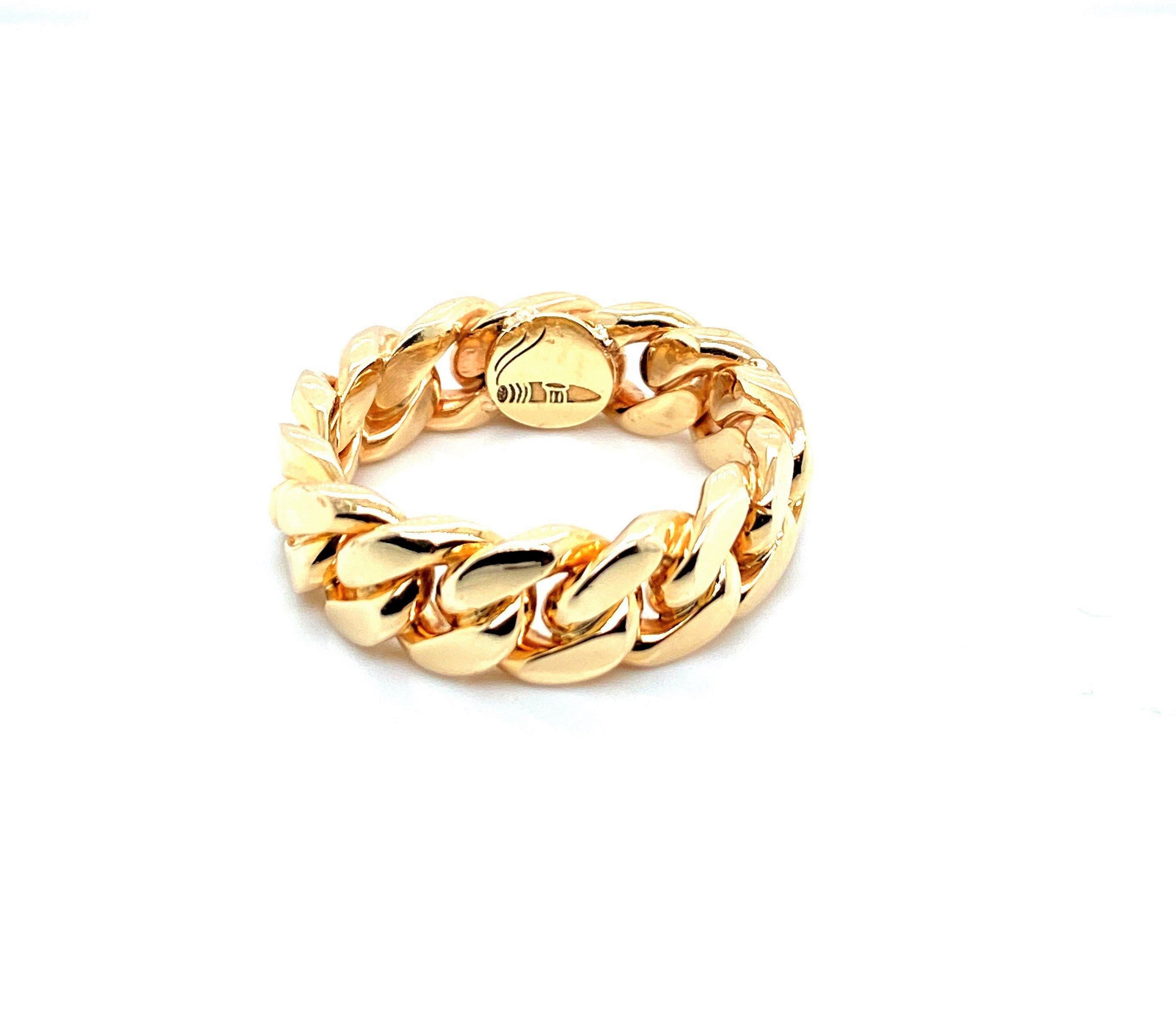 APPELT'S DIAMONDS | 10K SOLID YELLOW GOLD MIAMI CUBAN RING 8MM SIZE 9