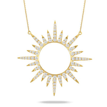 18K Yellow Gold Diamond Celestia Necklace