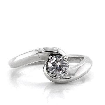 14k White Gold Cubic Zirconia Engagement Ring