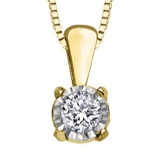 FOREVER JEWELLERY 10K YELLOW AND WHITE GOLD DIAMOND NECKLACE - Appelt&