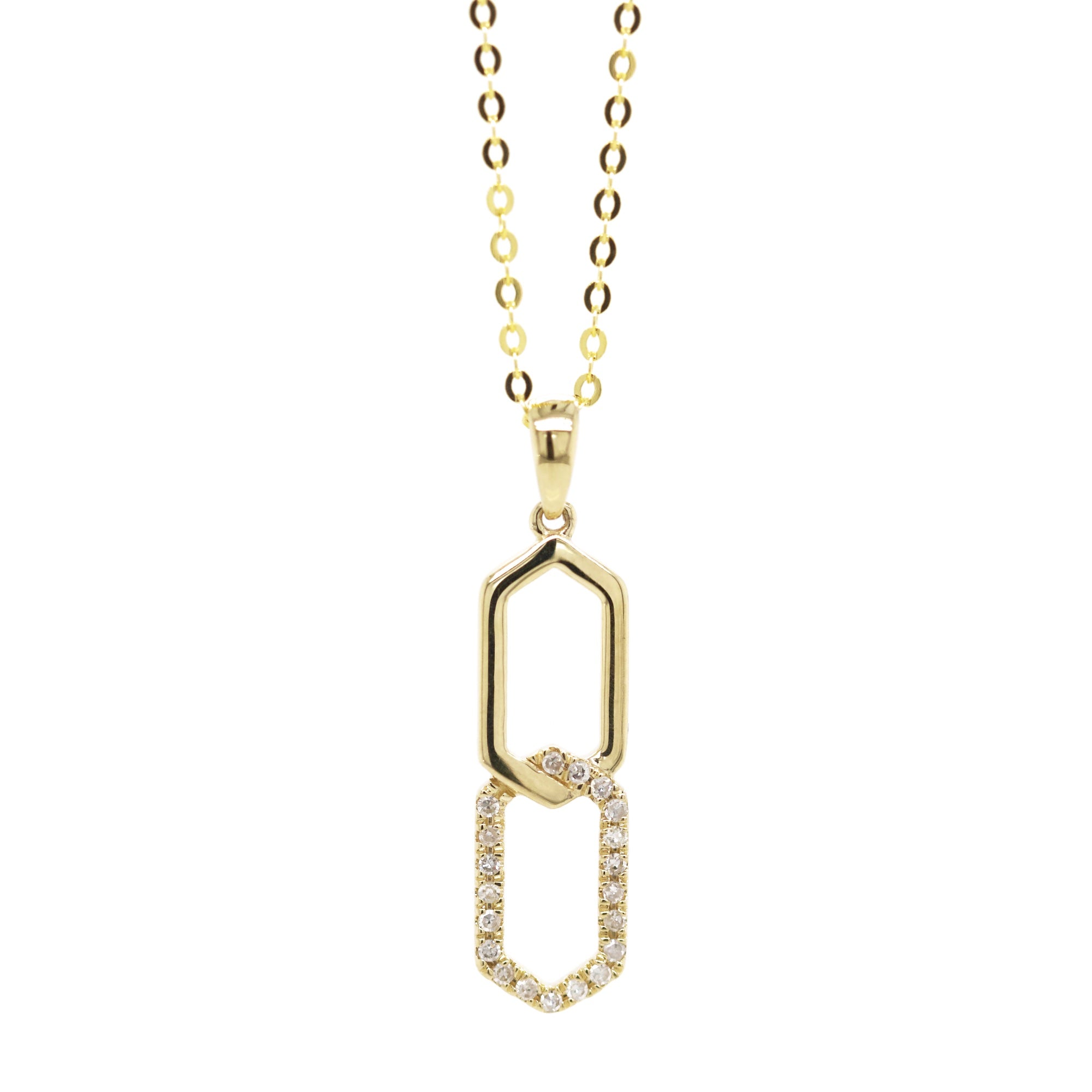 10k Gold & Diamond Looped Necklace