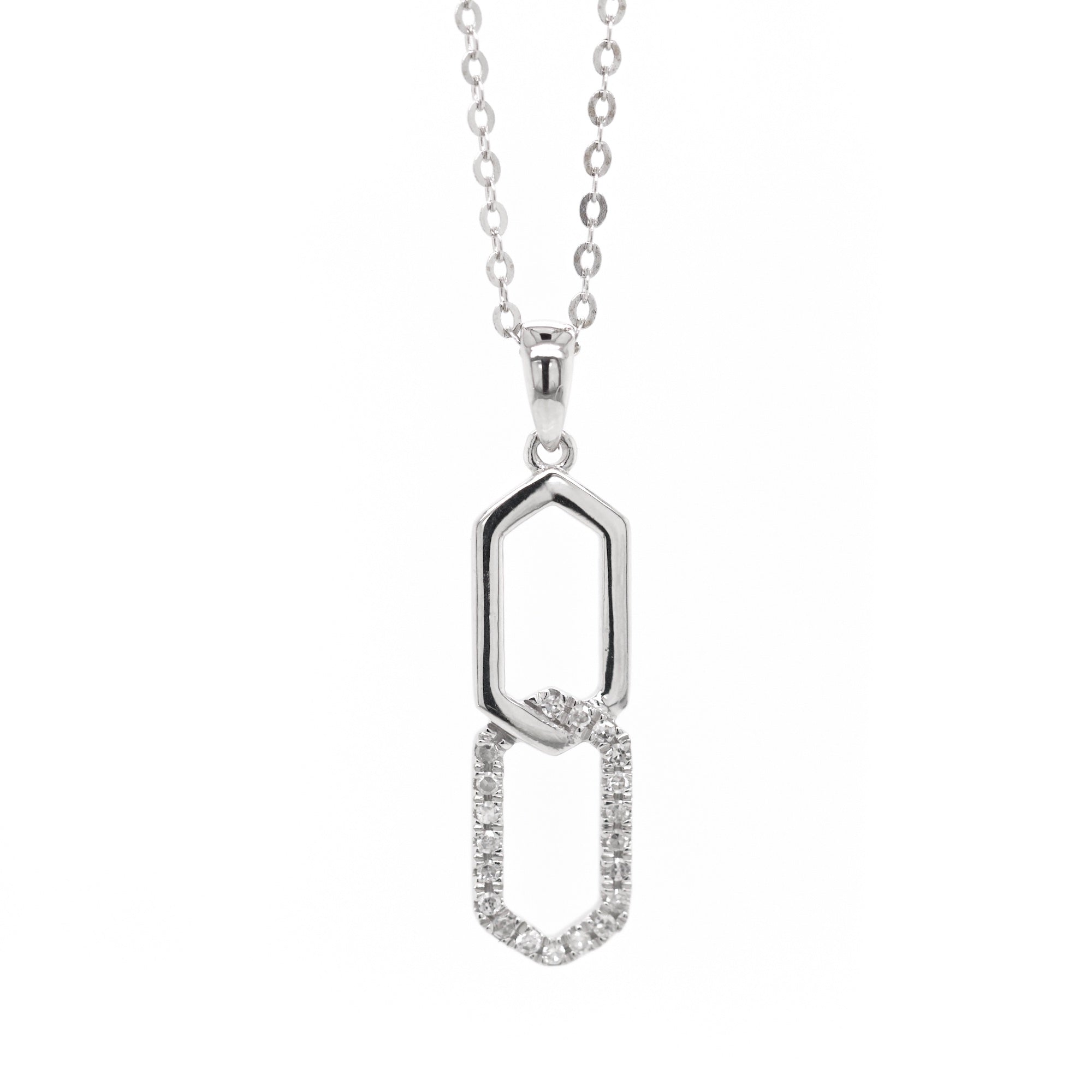 10k Gold & Diamond Looped Necklace